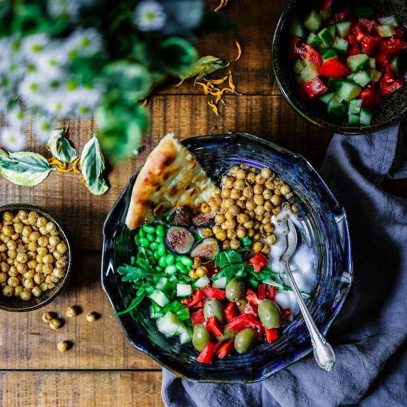 Photo of beautifully arranged food